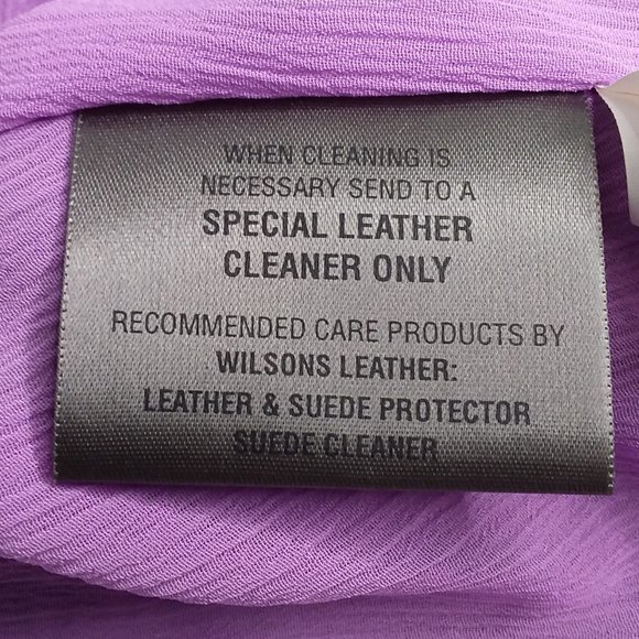 Vintage Wilsons Leather 100% Suede Cropped Jacket Size Large Aqua Barbiecore - Picture 11 of 12